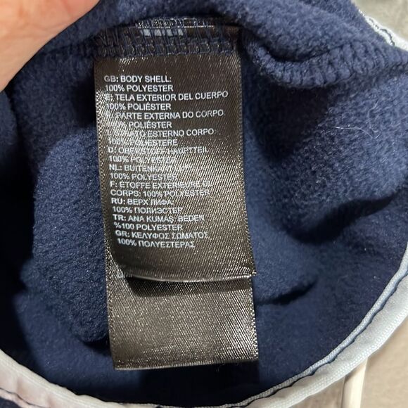 The North Face blue and gray hooded fleece full zip jacket size 6-12 months EUC - Picture 9 of 9